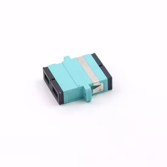 SC/PC Duplex Aqua Glasfaseradapter mit oder ohne Flansch